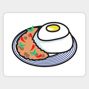 Phat kaphrao Breakfast Illustration Magnet